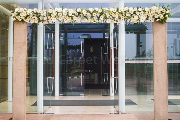 Hotel Crowne Plaza facilities: Entrance decor for wedding event